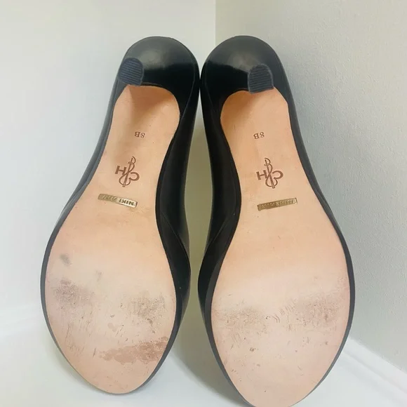 Cole Haan, Nike Air, Black Leather, Open Toe Pumps. Size 8 - Picture 8 of 9
